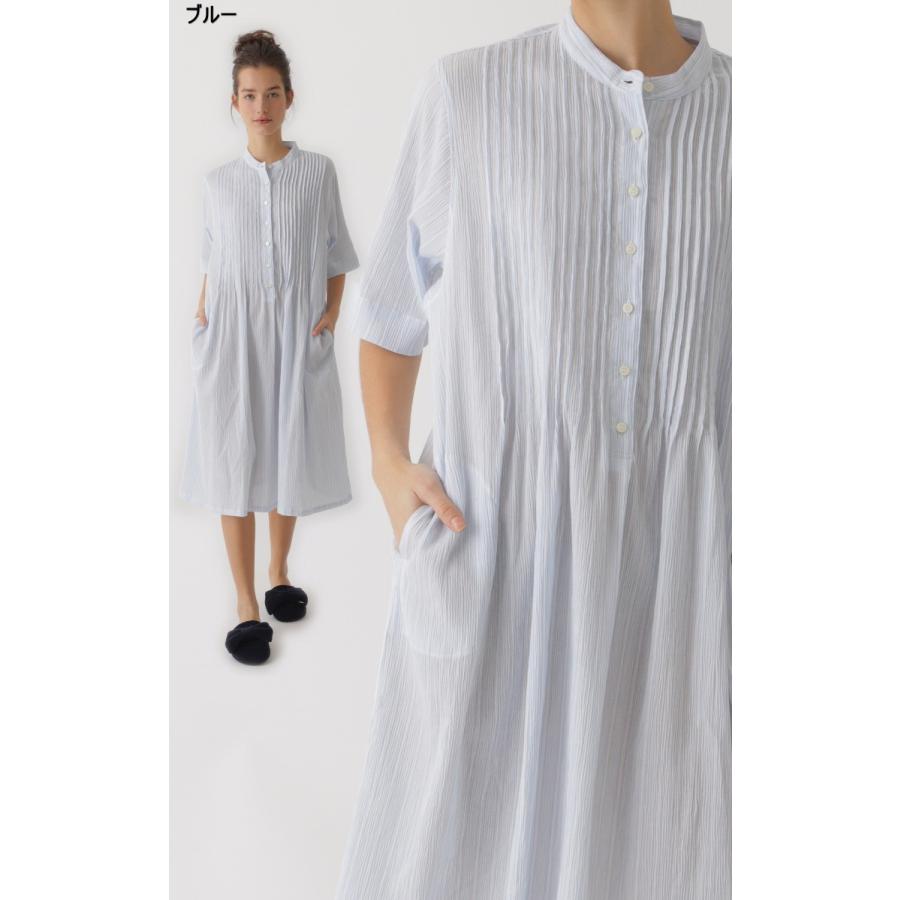 ナルエー ワンピース 前開き 高島ちぢみ ストライプ M Lサイズ ブルー ネイビー パープル 日本製narue 綿100 五分袖 ネグリジェ 涼しい 清涼 快適 軽い コット ザッカリア 通販 Yahoo ショッピング