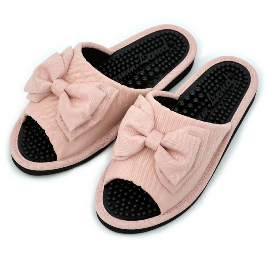 ヘルス モアレリボン 健康サンダル スリッパ ピンク ベージュ ブラック