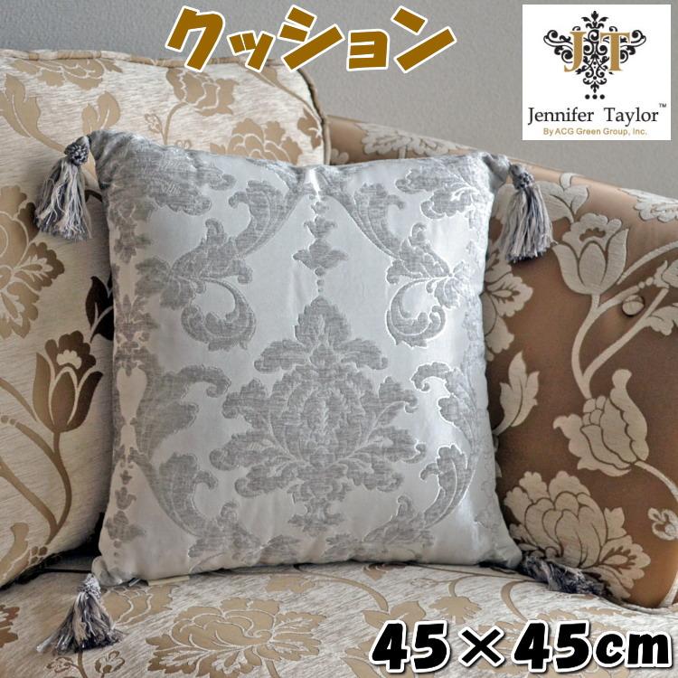 ジェニファーティラー花柄ジャガード織り枕2個セット