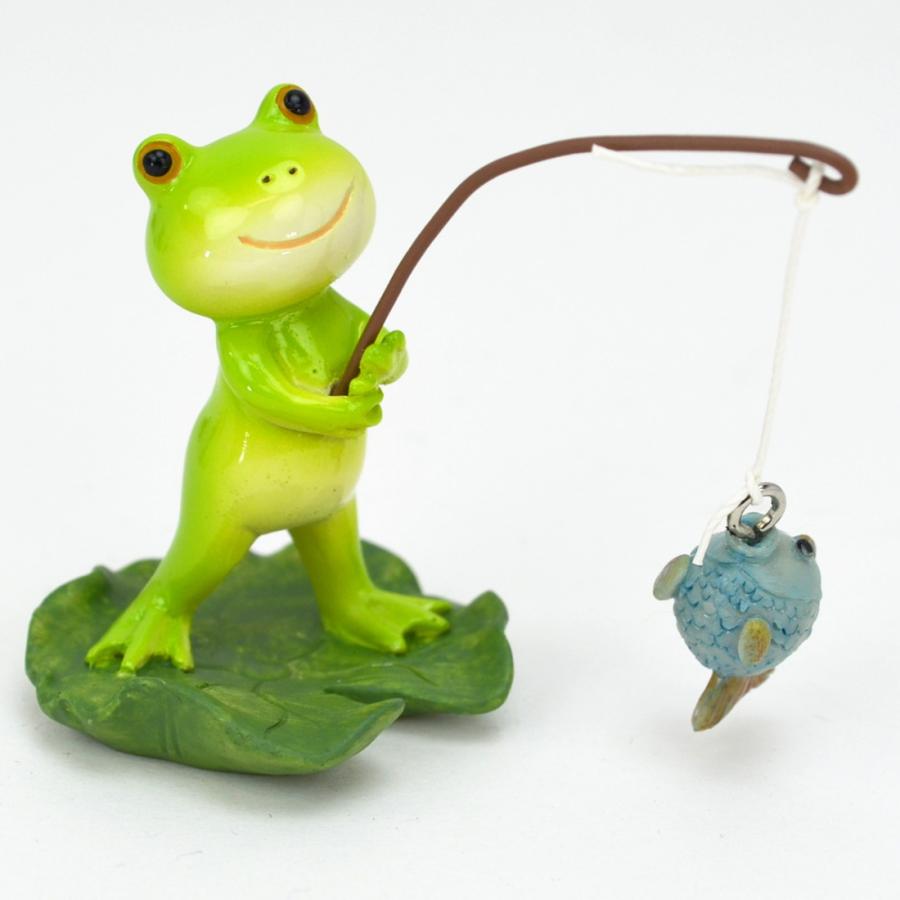 カエル オーナメント カタツムリ 小物入れ かご ふくろ 釣りグリーン