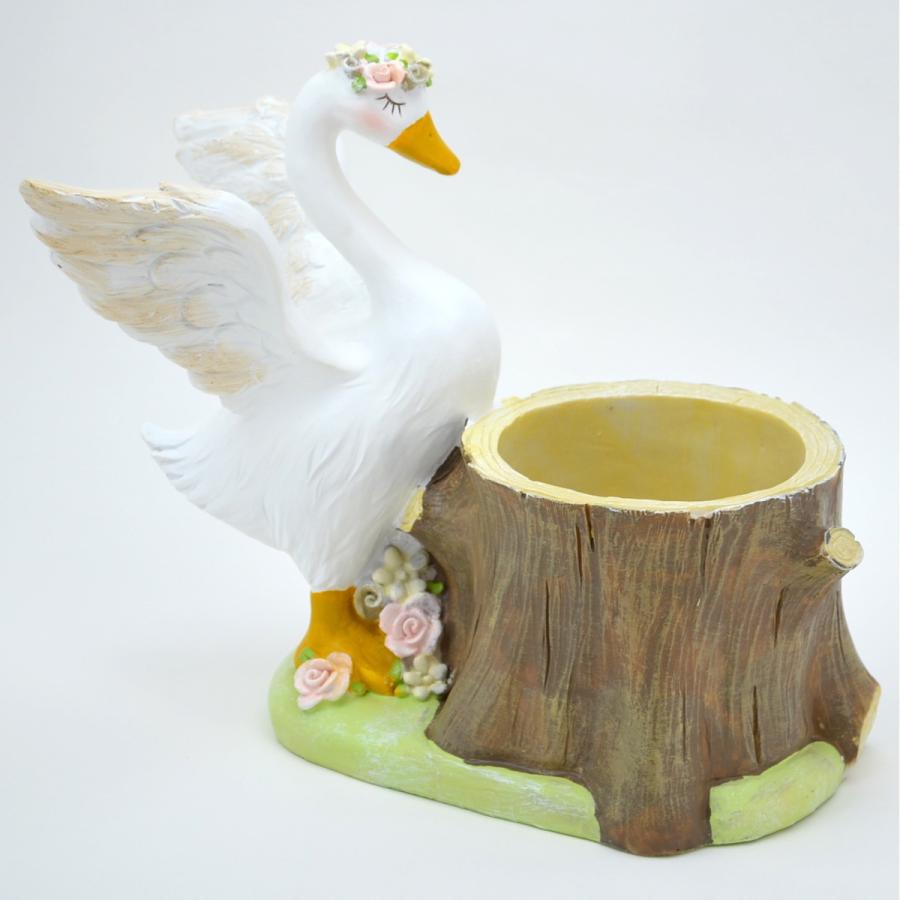 白鳥 スワン 花鉢 ガーデン プランター 【公式通販】