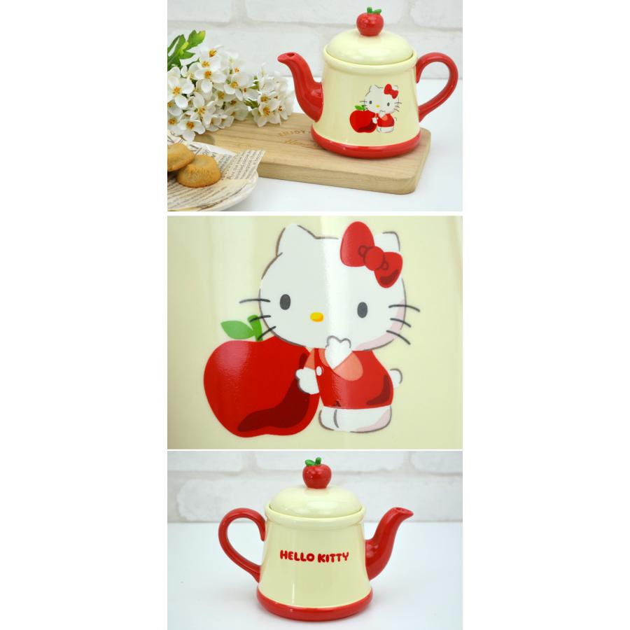 ティーポット リンゴ ハローキティ サンリオ 茶こし付き 350mlかわいい