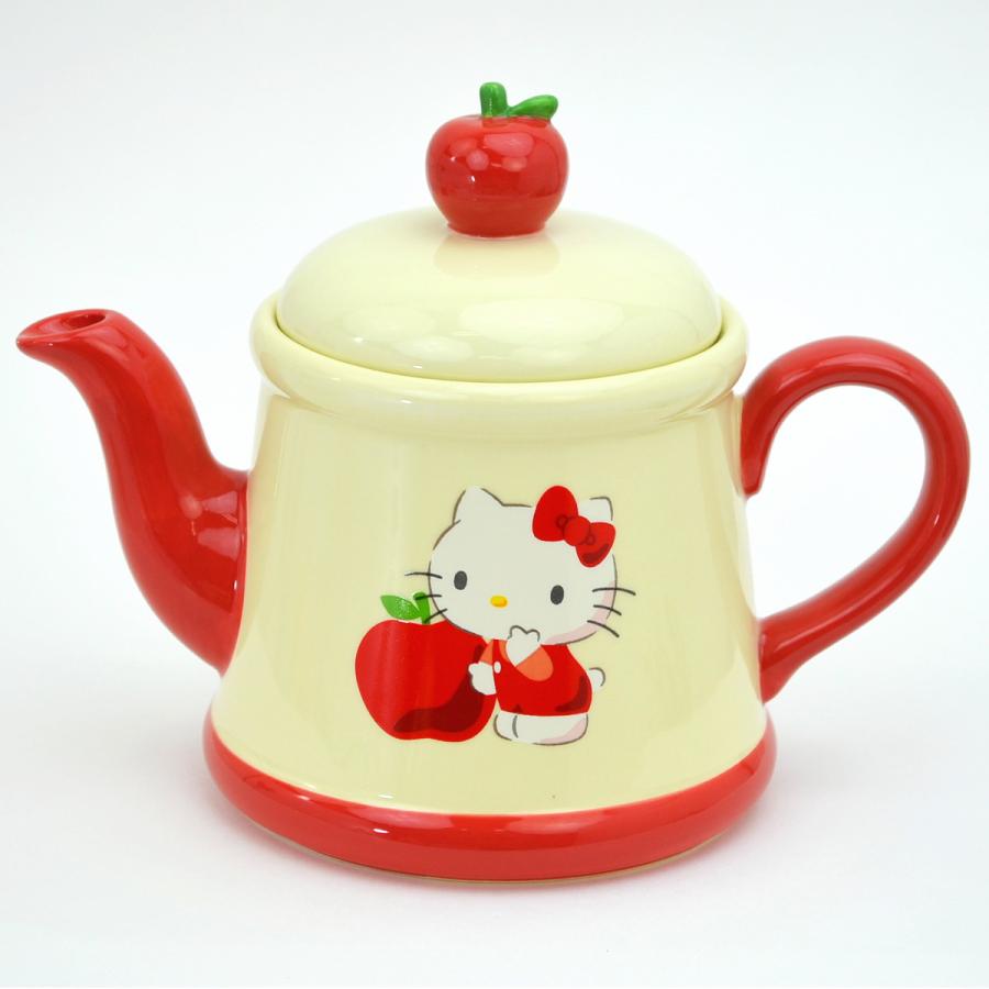 ティーポット リンゴ ハローキティ サンリオ 茶こし付き 350mlかわいい