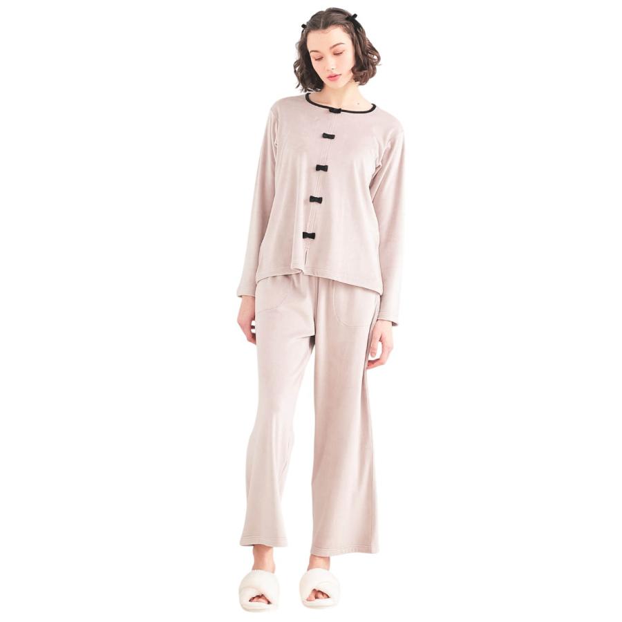 ナルエー パジャマ プレミアムストレッチ セットアップ アイボリー