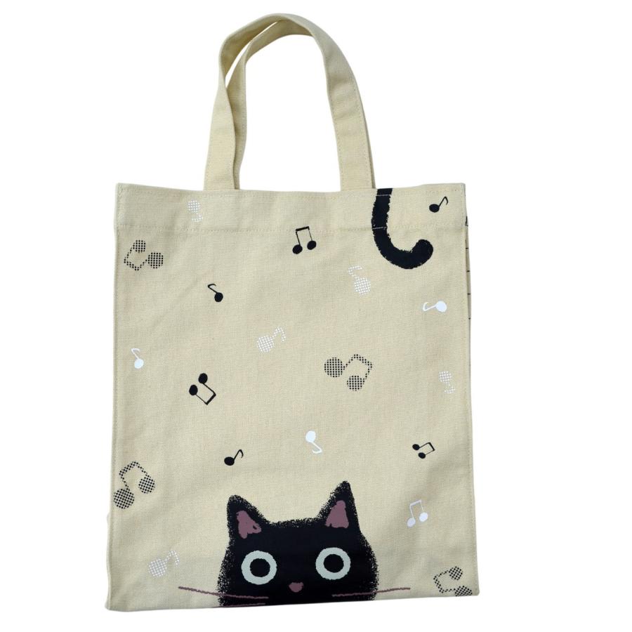 ドレミたま 縦型トートバッグ 猫柄 音符 ピアノ ノアファミリー トート