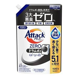 アタックゼロ　ドラム式1,540g×6個　9,240g アタック 花王 アタックZERO ドラム式専用 つめかえ用 1540g