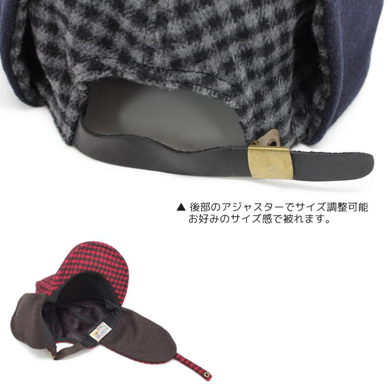 JETチェック 耳当て付 キャップ レディース 帽子 秋冬 : 帽子屋Zaction