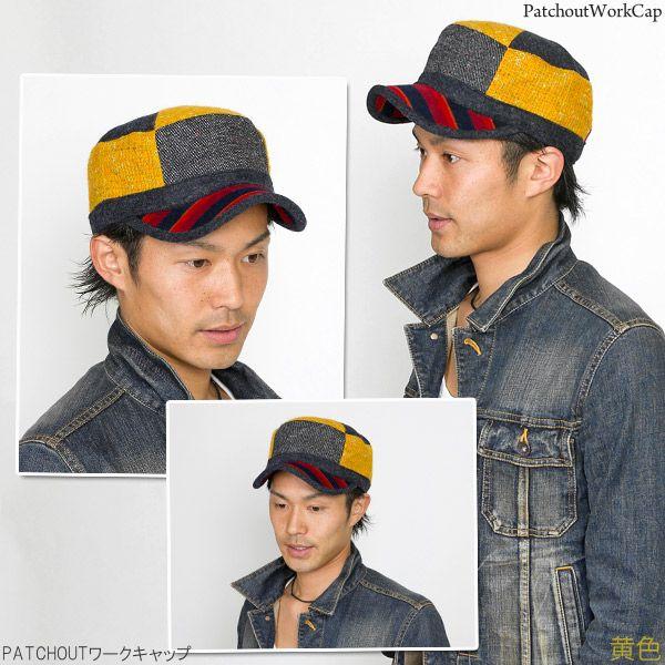 キャップ 帽子 メンズ 秋冬 CAP ツイード サイズ調整 PATCHOUTワークキャップ｜zaction｜06