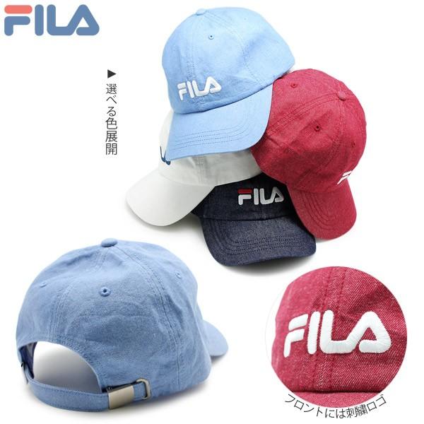 FILA(フィラ)コットン デニム 6Pキャップ CAP 帽子 メンズ レディース 春夏 秋冬 |  | 24