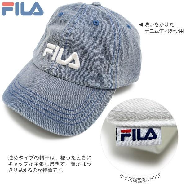 FILA(フィラ)コットン デニム 6Pキャップ CAP 帽子 メンズ レディース 春夏 秋冬｜zaction｜27