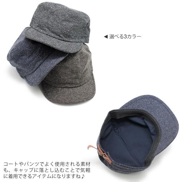 Herringboneワークキャップ メンズ レディース 帽子 秋冬 ヘリンボーン