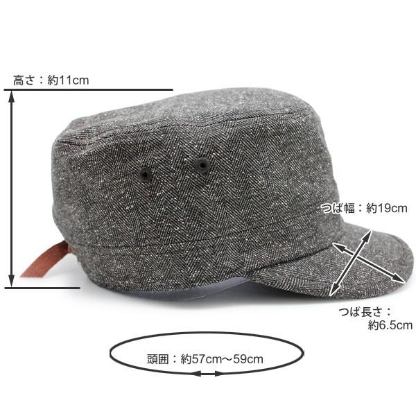 Herringboneワークキャップ メンズ レディース 帽子 秋冬 ヘリンボーン