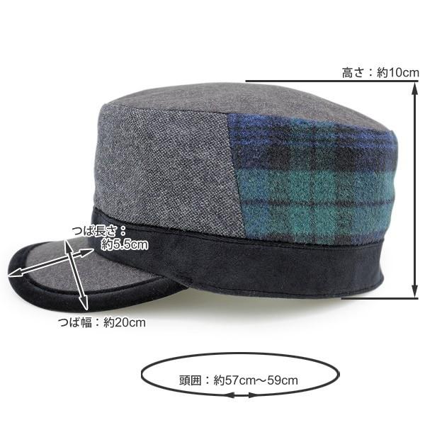 ネルSwitchワークキャップ メンズ 帽子 秋冬 フランネル ツイード