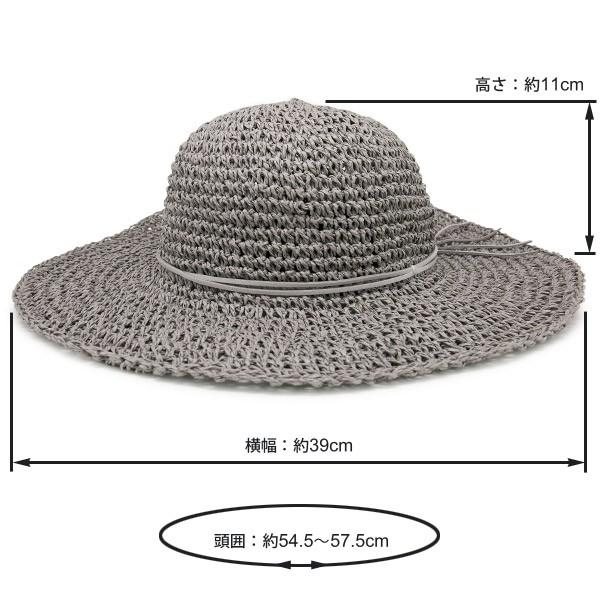 麦わら帽子 レディース 春夏 手編み リボン つば広 ペーパーハット