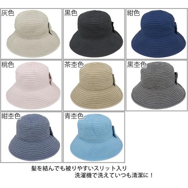 洗えるハット レディース つば広 帽子 折りたたみ UVカット 夏春 スリット グログラン | ブランド登録なし | 10