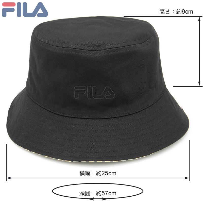 バケットハット レディース 春夏 洗える uv リバーシブル ハット FILA