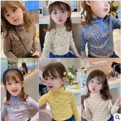 子供服 Tシャツ 女の子 キッズ トップス ハイネック インナーTシャツ 小花柄 長袖 プルオーバー カジュアル 綿 防寒 暖かい おしゃれ 可愛い 秋冬 送料無料｜zadac｜07