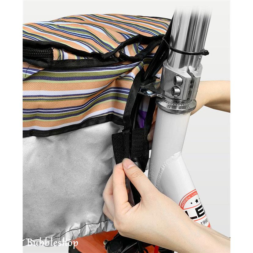 自転車かごカバー 前カゴカバー ファスナー付 撥水防塵 防水カバー 雨