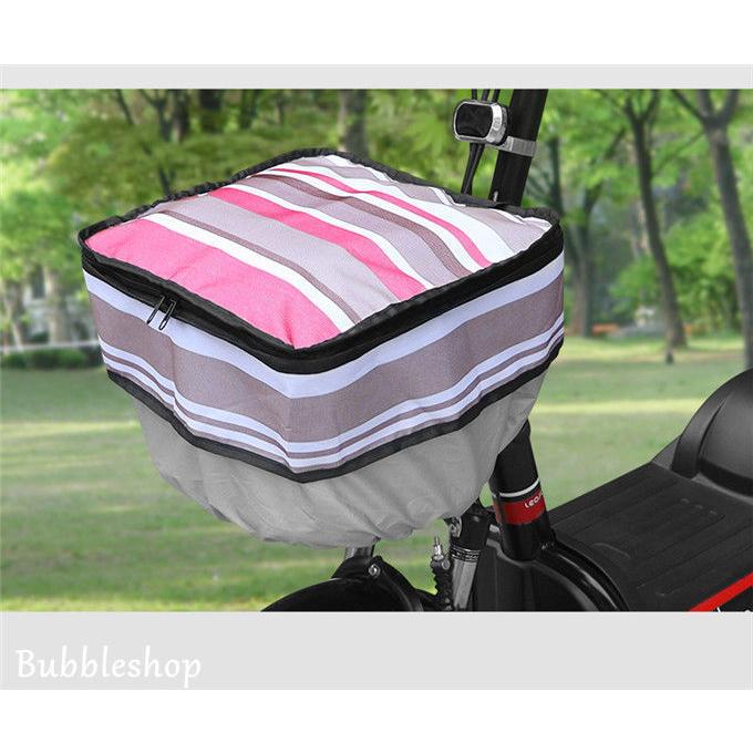 自転車かごカバー 前カゴカバー ファスナー付 撥水防塵 防水カバー 雨