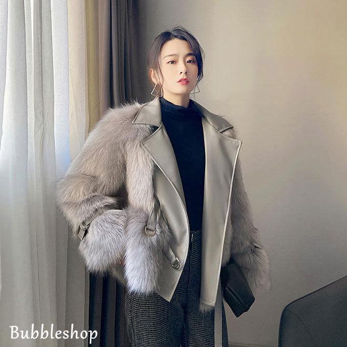 秋冬の新型羊毛毛皮コート小香風複合毛皮一体コート女中長 S 