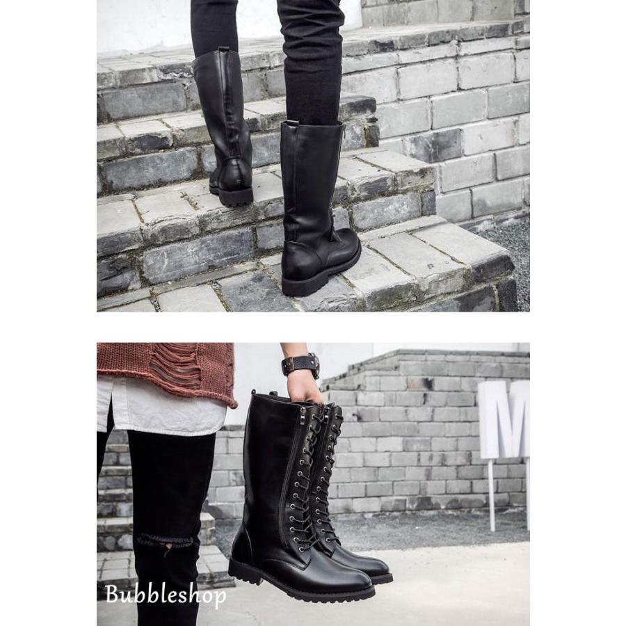 ブーツ メンズ ロングブーツ レザー エンジニアブーツ 男性 サイドに