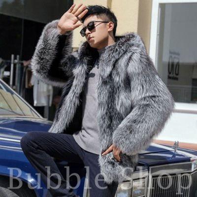 短丈winter wear furファ- コート ファーコート メンズ 毛皮コート ミンク フォックス フェイクファー