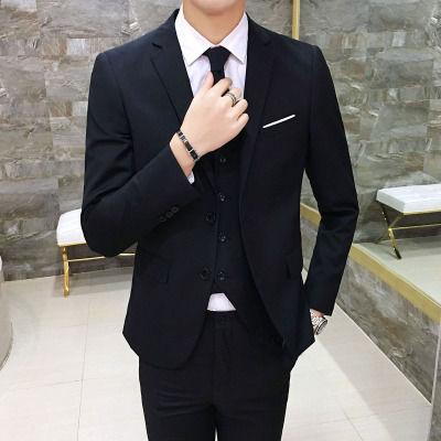 3点セット メンズ スーツ テーラードジャケット+ベスト+パンツ 長袖