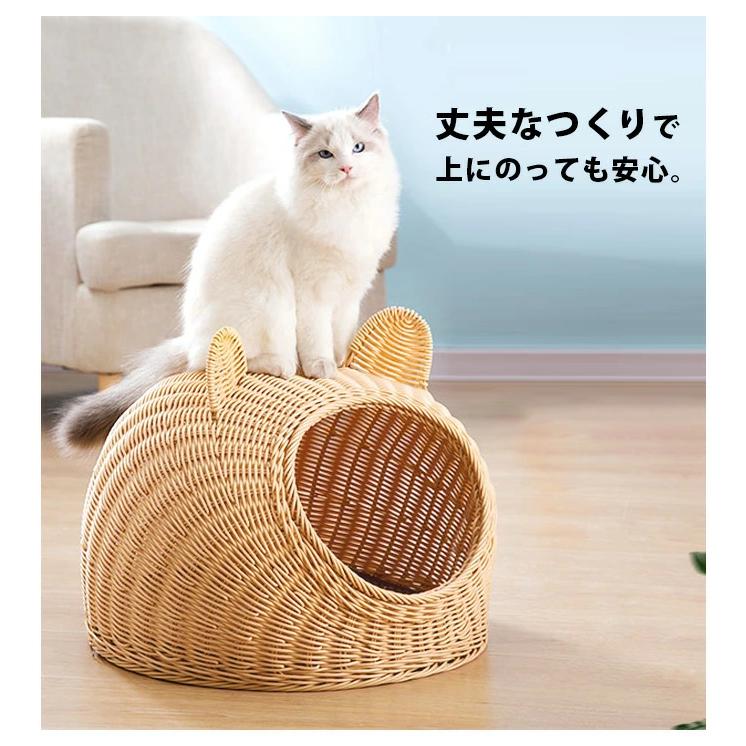 スーパーセール 藤編み 猫ハウス ラタン ペットベッド 四季通用 スーパーセール 藤編み 猫ハウス ラタン ペットベッド 四季通用
