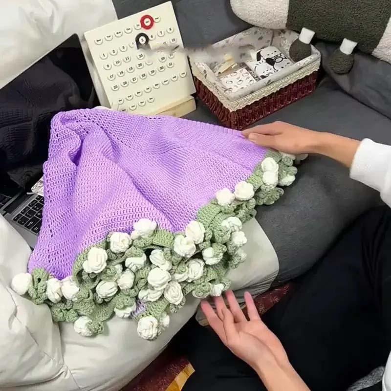 花束ブランケット ブーケブランケット フラワーブランケット ベッド