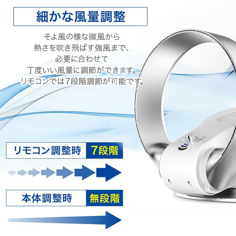 壁掛け扇風機 サーキュレーター 羽なし扇風機 床置き 壁掛け式 風量7