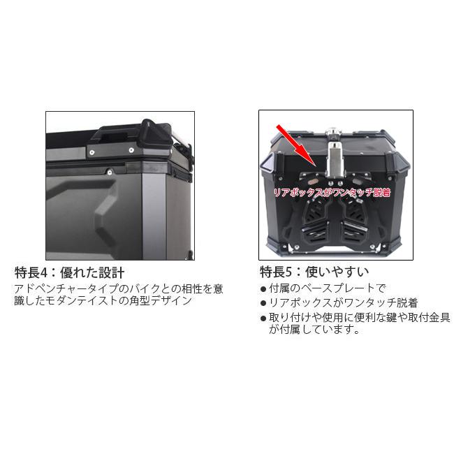 スーパーセール 最安値挑戦 リアボックス バイク用トップケース アルミ