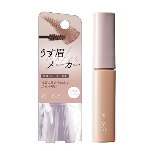 (ポスト投函)(伊勢半)KISS(キス) うす眉メーカー 01 ピンクベージュ（Yahoo!・ザグザグ通販プレミアム ヤフー店）
