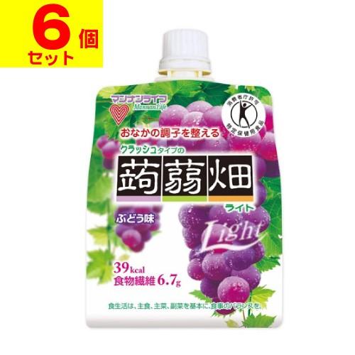 (マンナンライフ)クラッシュタイプの蒟蒻畑 ライト ぶどう味 150g(6個セット)｜zagzag