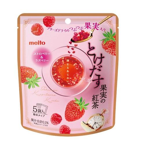 meito とけだす果実の紅茶 ストロベリー＆ラズベリー 5袋入 : ザグザグ