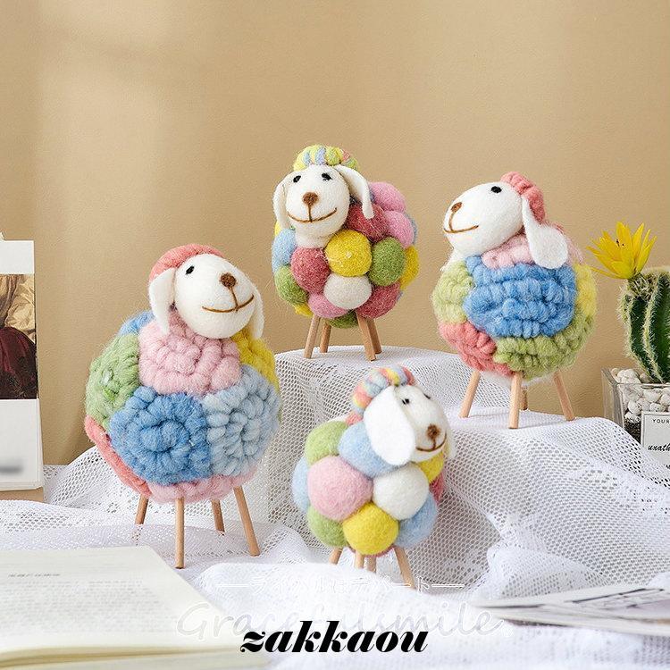 ひつじ羊オブジェ置物