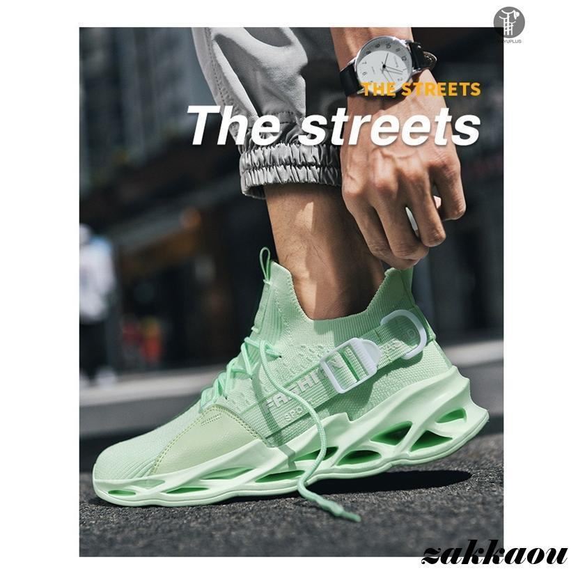 スニーカー アッパーニット 通気 メンズ スポーツシューズ