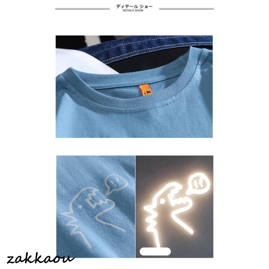 半袖Tシャツ メンズ Tシャツ プリントTシャツ ゆったり サマーTシャツ 無地 カットソー 夏 男性 クルーネック 夏Tシャツ 丸首  柔らか シンプル 薄手｜zahuowang｜10