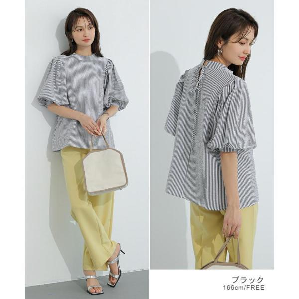 パワーショルダー サッカー素材 ブラウス パワショル トップス