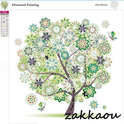 ダイヤモンドアート 初心者 5D キット 四季の木 ビーズ 刺繍