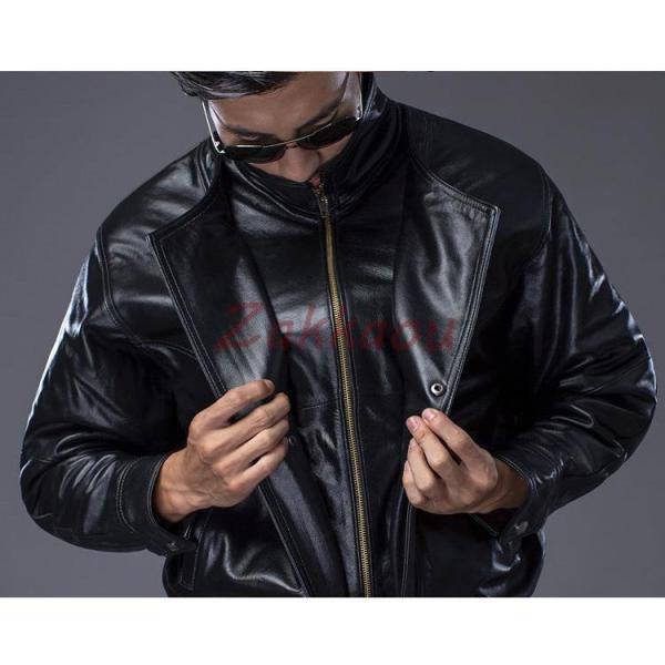 ライダーズジャケット　皮ジャン メンズ革ジャン 本革 秋冬 レザージャケット ライダースジャケット