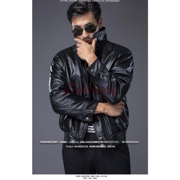 メンズ革ジャン 本革 秋冬 レザージャケット ライダースジャケット