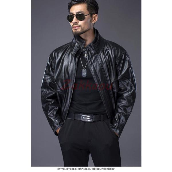 メンズ革ジャン 本革 秋冬 レザージャケット ライダースジャケット