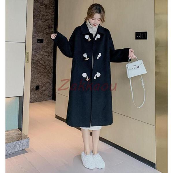 HYKE◇白トグル/ダッフルコート/2/ウール/BLK/無地 2025年最新