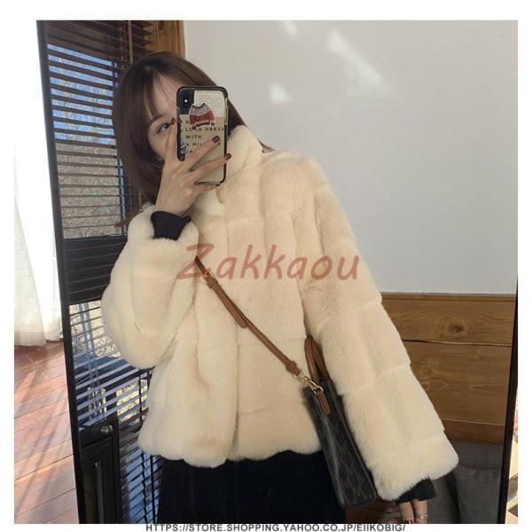 秋冬 レディース ファーコート 毛皮コート レディースコート フェイクファー アウター ジャケット　暖かい OL　通勤　レディースアウター_8