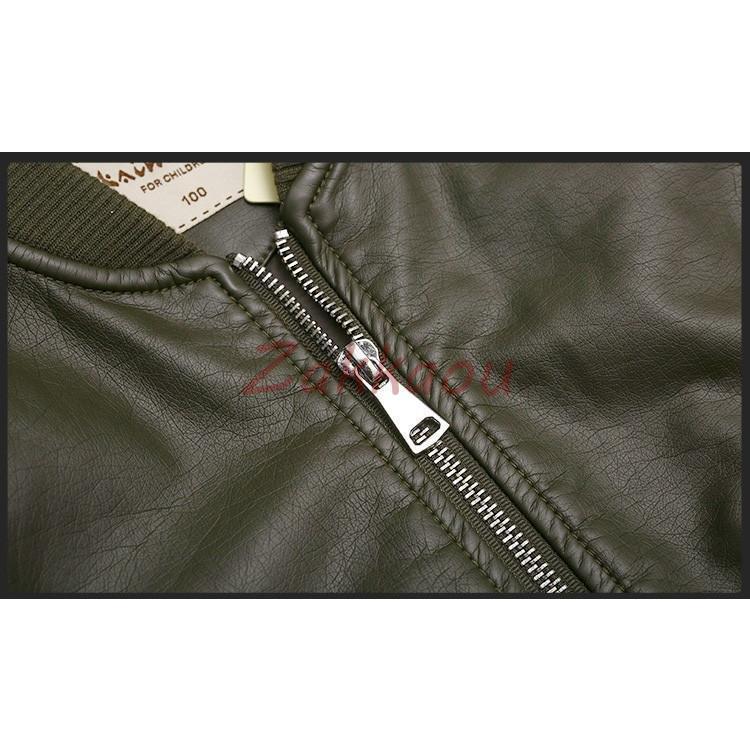 キッズ革ジャン 秋冬　レザージャケット 合わせやすい ライダースジャケット 子供服　ジャンパ　オシャレ アウター 防寒防風の画像