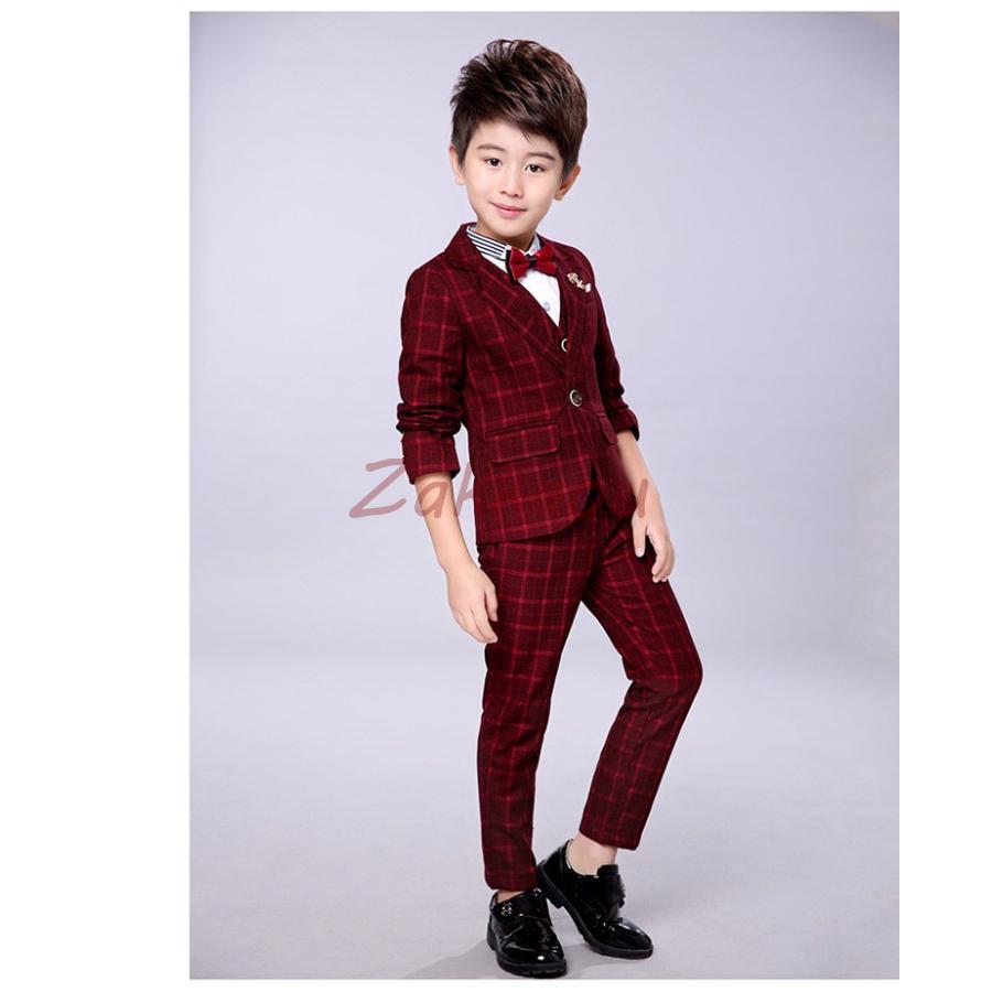スーツ　子供服　男の子　キッズ　ジュニア　タキシード　フォーマル　卒業スーツ　ピアノ　発表会　結婚式　入学式　卒業式　七五三　セットアップ100-160の画像