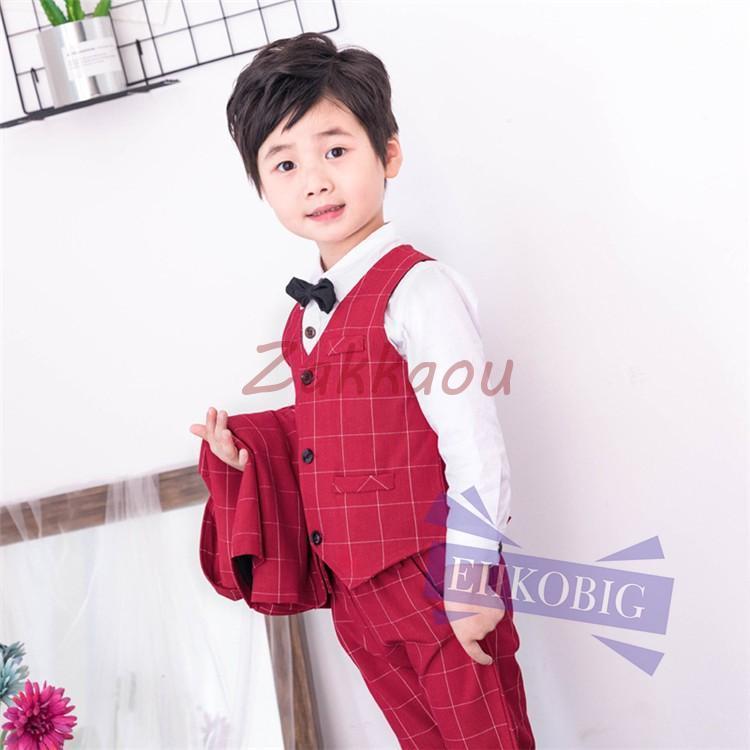 スーツ　子供服　男の子　キッズ　ジュニア　タキシード　フォーマル　卒業スーツ　ピアノ　発表会　結婚式　入学式　卒業式　七五三　セットアップ100-160の画像