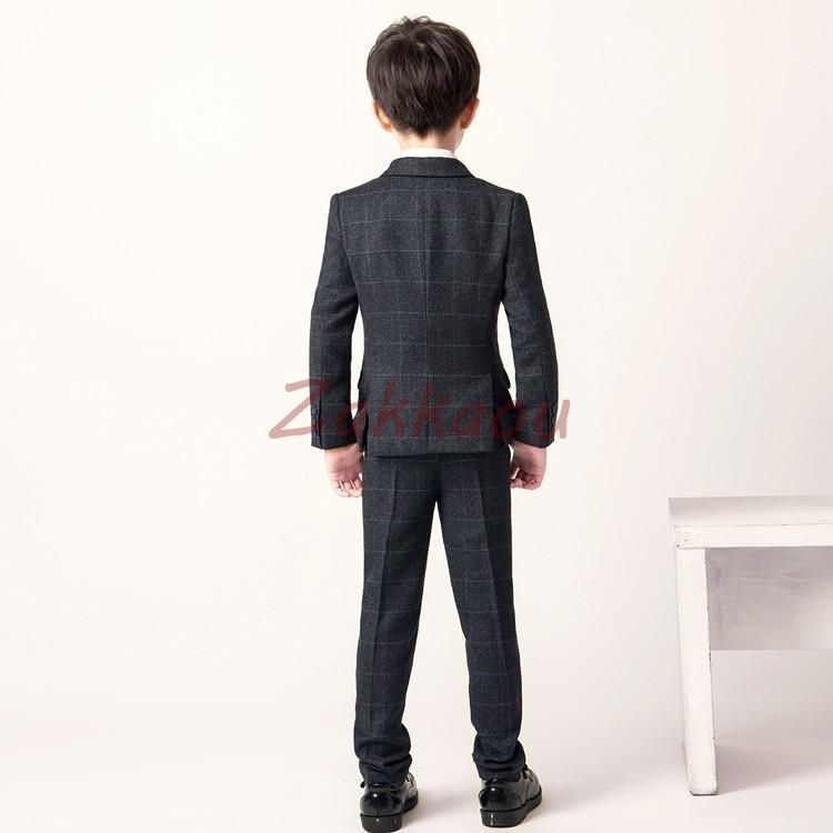 スーツ　子供服　男の子　キッズ　ジュニア　タキシード　フォーマル　卒業スーツ　ピアノ　発表会　結婚式　入学式　卒業式　七五三　セットアップ100-160の画像