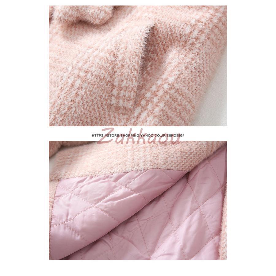 ピーコート　Pコート キッズコート　ロング丈 フード付き 秋冬　ラシャコート　女の子　子供服　ジュニア　アウター　ジャケット　キッズ　中綿コート 防寒の画像