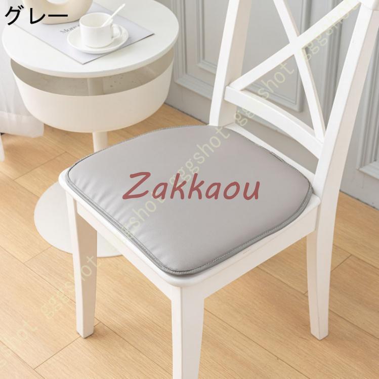 未使用✨馬蹄形座布団　椅子用ひも付きクッション 食卓椅子用 低反発　カーキ 馬蹄形座布団 椅子用ひも付きクッション 防水 滑り止め 超通気性